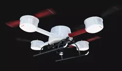 Drone Quadrocopter With Camera Rigged 3D model