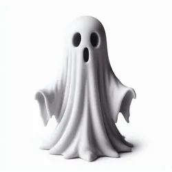 Halloween Horror Ghost 3D Print – Creepy White Dress Spirit Standing, Spooky Decoration Model