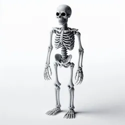 Horror Skull Structure 3D Print – Standing Skeleton Head, Halloween Prop, Creepy Decoration