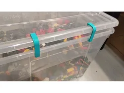 Lid clips for 2 IKEA SAMLA storeage boxes (first into second)