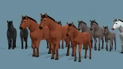 Low Poly Horses pack