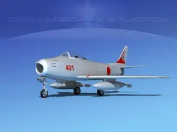 North American F-86 Sabre Jet JADF  3D model