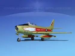North American F-86 Sabre Jet RCAF Golden Hawks 3D model
