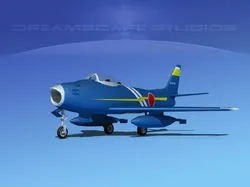 North American F-86 Sabre Jet V12 JADF 2 3D model