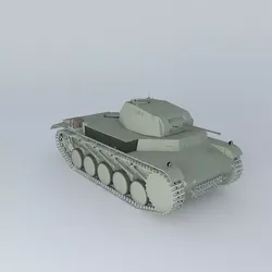 Panzer II -. Panzer II Ausf C (German tank) 3D model