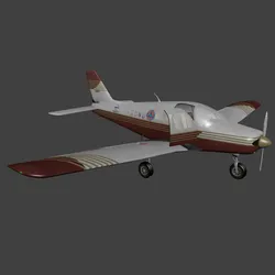 Piper PA 28 Cadet Low-poly 3D model