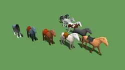 Animated low poly Horse