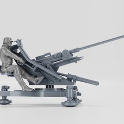 Anti-aircraft gun 37mm Flak 36 + Gun operator (Germany, WW2) - Premium ...