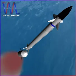 Barak 8 ER Missile Low-poly 3D model