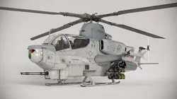 Bell AH-1Z Viper Attack Helicopter Dirty Textures 3D model