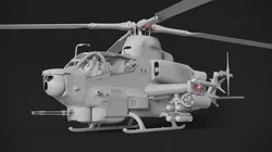 Bell AH-1Z Viper Attack Helicopter Model only 3D model