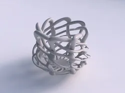 Bowl cylindrical with interlacing lattice wide middle 2 3D model