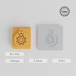 Christmas Stamp Tile Collection, 5 Sizes, Perfect for Clay, Cookies & Fondant