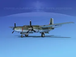 Douglas A-26B Invader Australia 3D model