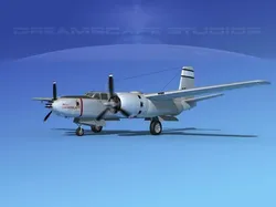 Douglas A-26B Invader V05 USAAF 3D model