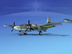 Douglas A-26K Invader S Vietnam 3D model