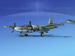 Douglas A-26K Invader USAF Vietnam 3 3D model