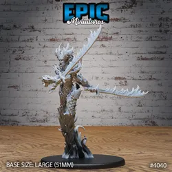 Fire Elemental Female Swords / Ancient Inferno / Flame Element / Efreeti / Ifrit Girl / Burning Humanoid Genie