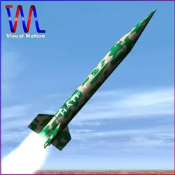 Hatf-I Ballitic Missile Low-poly 3D model