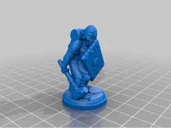 Human Warrior Advancing with Shield