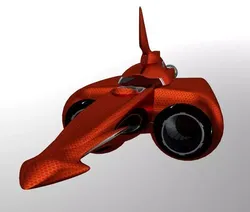 SciFi Aircraft Old Style Kenetics 3D model