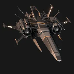 Sleek Starship 3D model