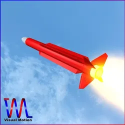 Tartar Missile Low-poly 3D model