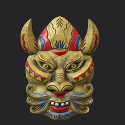 Vietnamese Traditional Mask 3D file STL 03