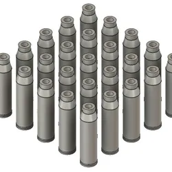 30mm Rarden cannon cartridge cases
