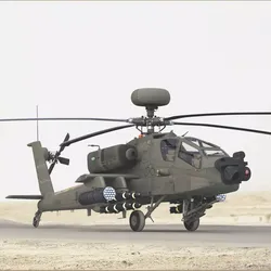 AH64E Apache Longbow Helicopter Green Low-poly 3D model