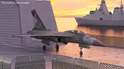 AIDC F-CK-1 Unarmed Fighter Jet Green 3D model