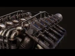 Aircraft Engine V-Type 3D model