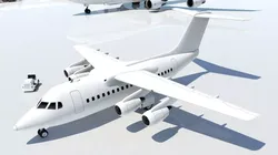 BAe 146-100 Avro RJ70 Low Poly Static Model Blank  Low-poly 3D model