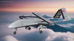 Bayraktar TB3 Drone with Wings Folded 3D model