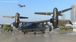 Combat Propeller Drone UAV 3D model