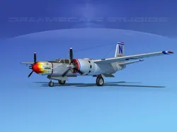 Douglas B-26B Invader V06 USAF 3D model