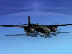 Douglas B-26C Invader Anti Cuba 3D model