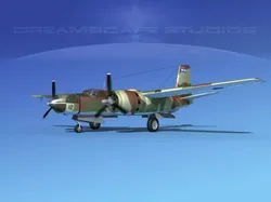 Douglas B-26C Invader IADF 3D model