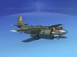 Douglas B-26C Invader V06 USAF 3D model