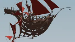 Flying Ship Low-poly 3D model