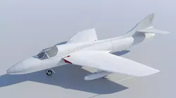 Hawker Hunter T8 static Low-poly 3D model