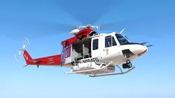 Helicopter Bell 412 LAFD Low-poly 3D model