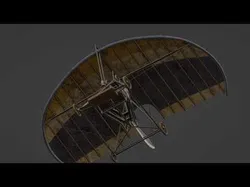 Historical Hang Glider Low-poly 3D model