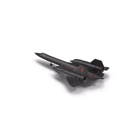 Lockheed SR-71 Blackbird Rigged Low-poly 3D model