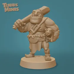 Og & Hog - Ogre Barbarian - Fantasy Miniature