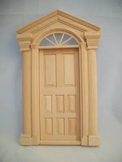 old door house diorama building