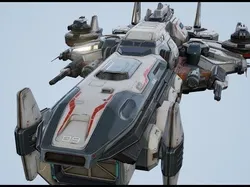 Spaceship Nemesis - low poly Low-poly 3D model
