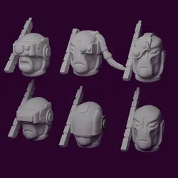 TAU MALE HEADS SET 1