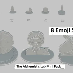 The Alchemist's Lab Mini Pack Emoji Statues