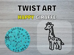 Twist Art 60 Giraffe - Rotary Drawing Stencil - Free 3D Print Model